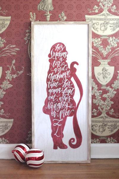 Wooden Santa Claus Christmas Sign - Mulberry Market Designs