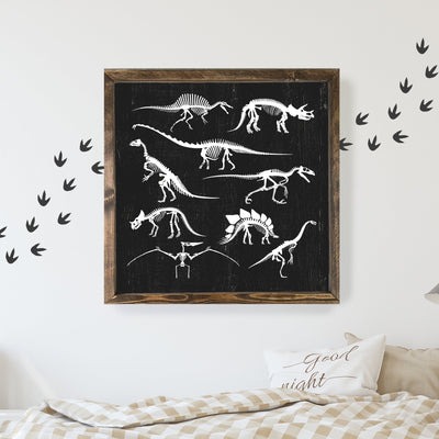Dinosaur Skeletons Wood Wall Decor - Mulberry Market Designs