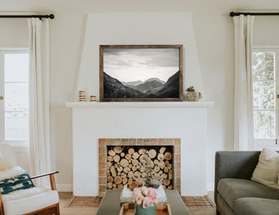 Mountain Valley Landscape Framed Art Print - Mulberry Market Designs
