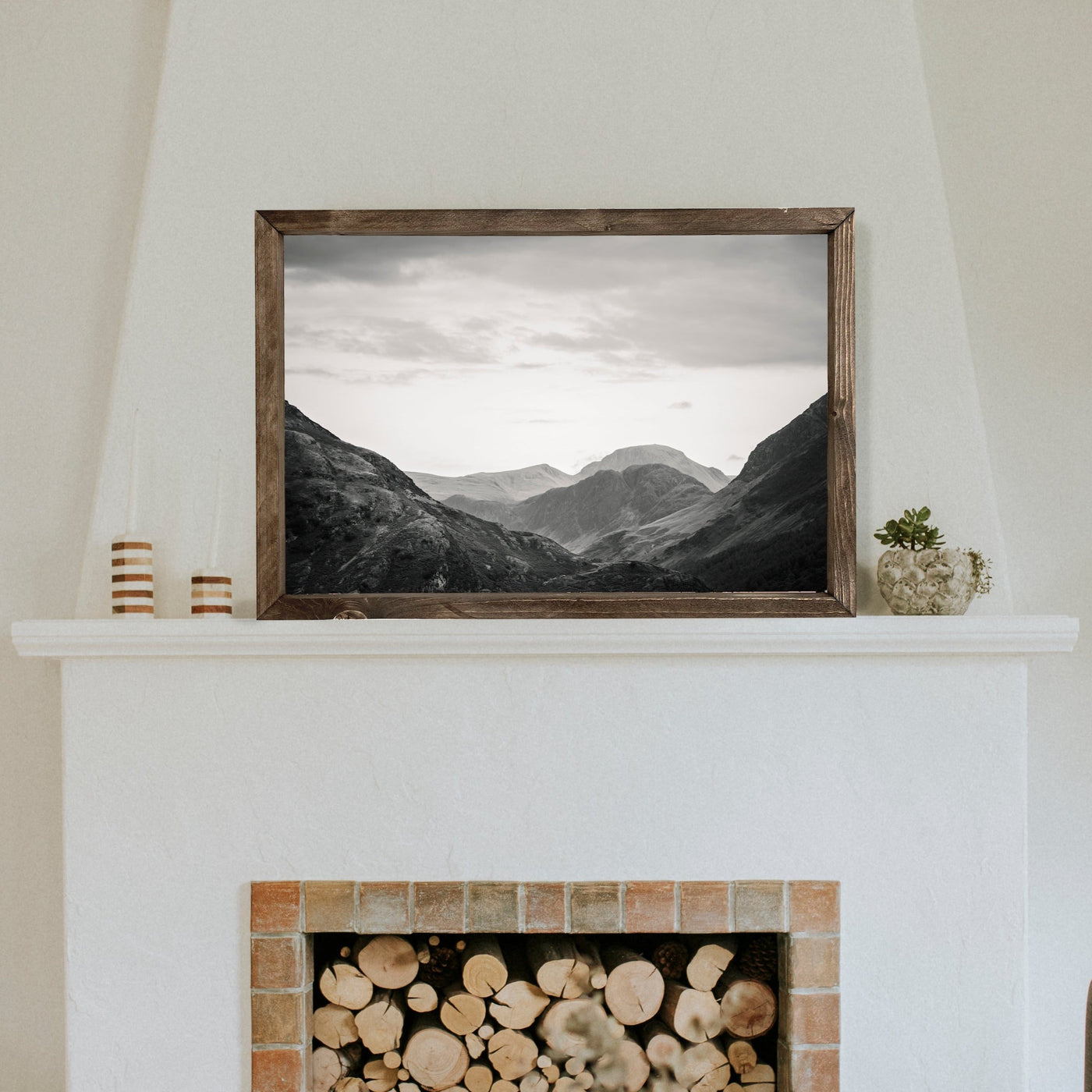 Mountain Valley Landscape Framed Art Print - Mulberry Market Designs