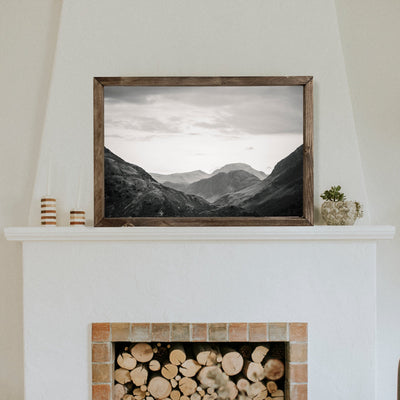 Mountain Valley Landscape Framed Art Print - Mulberry Market Designs