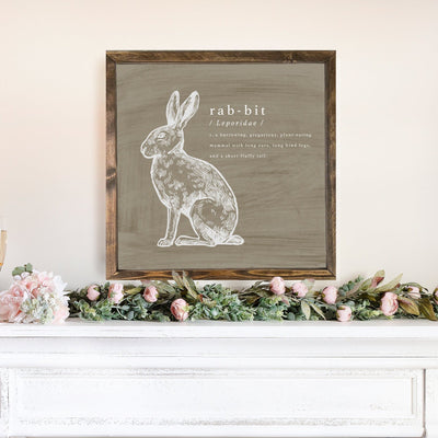 Spring Rabbit Farmhouse Sign - Mulberry Market Designs