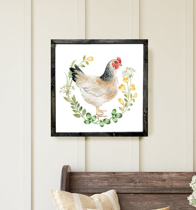Farmhouse Chicken Painting Wall Art - Mulberry Market Designs