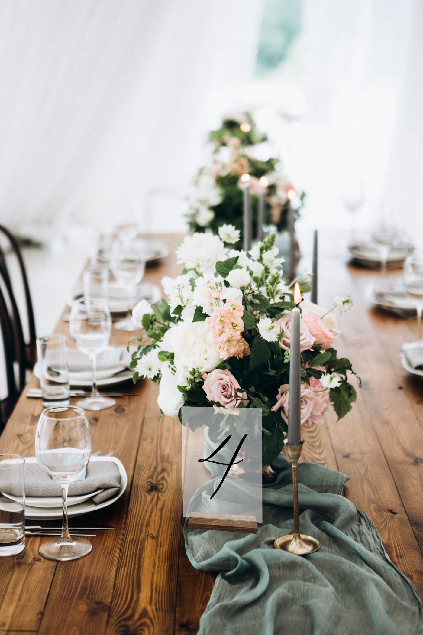 Acrylic Wedding Table Numbers | Numerical - Mulberry Market Designs