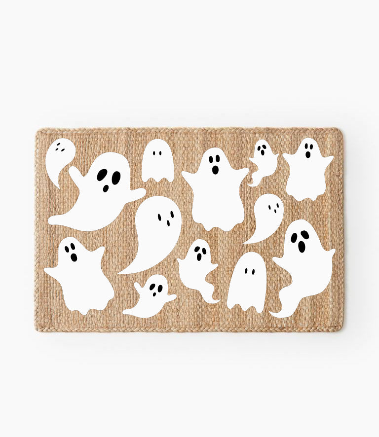 Ghost Halloween Jute Doormat - Mulberry Market Designs