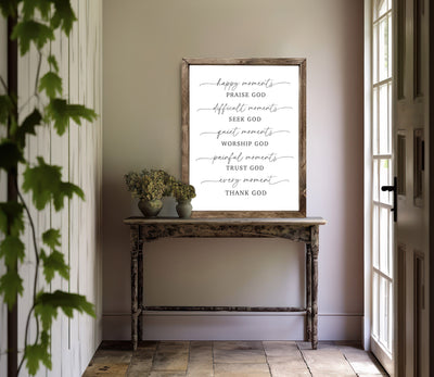 Happy Moments Praise God Christian Wall Art - Mulberry Market Designs