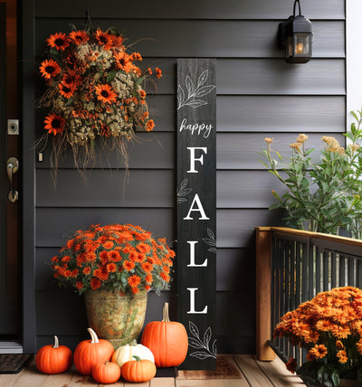 Happy Fall Leaning Porch Sign - Mulberry Market Designs