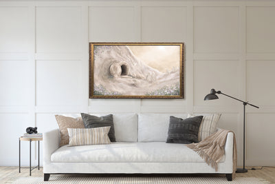 He is Risen Empty Tomb Christian Easter Wall Art Painting
