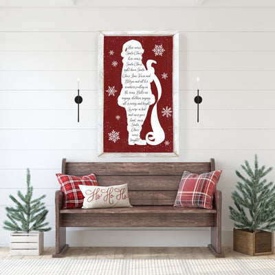 Here Comes Santa Farmhouse Christmas Sign - Mulberry Market Designs