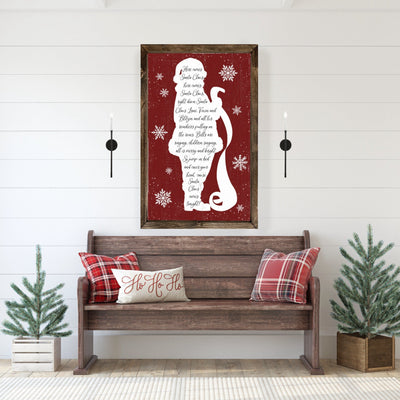 Here Comes Santa Farmhouse Christmas Sign - Mulberry Market Designs