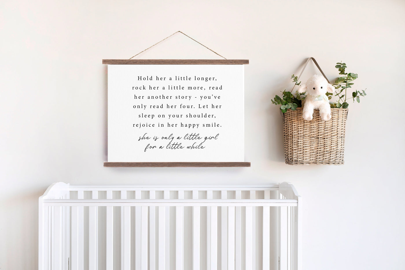 Hold Her A Little Longer Nursery Canvas Sign