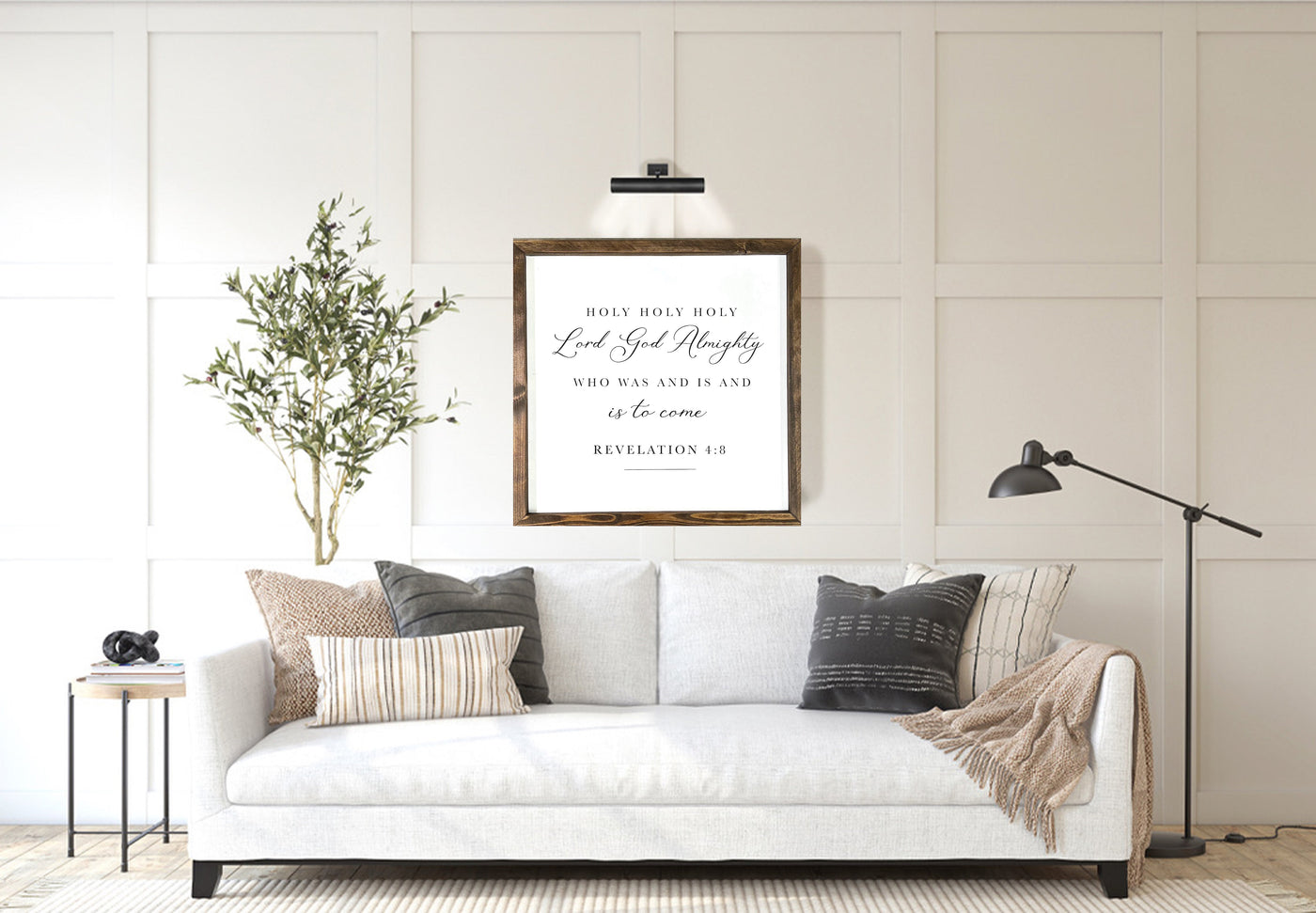 Holy Holy Holy Lord God Almighty Revelation 4:8 Bible Verse Sign - Mulberry Market Designs