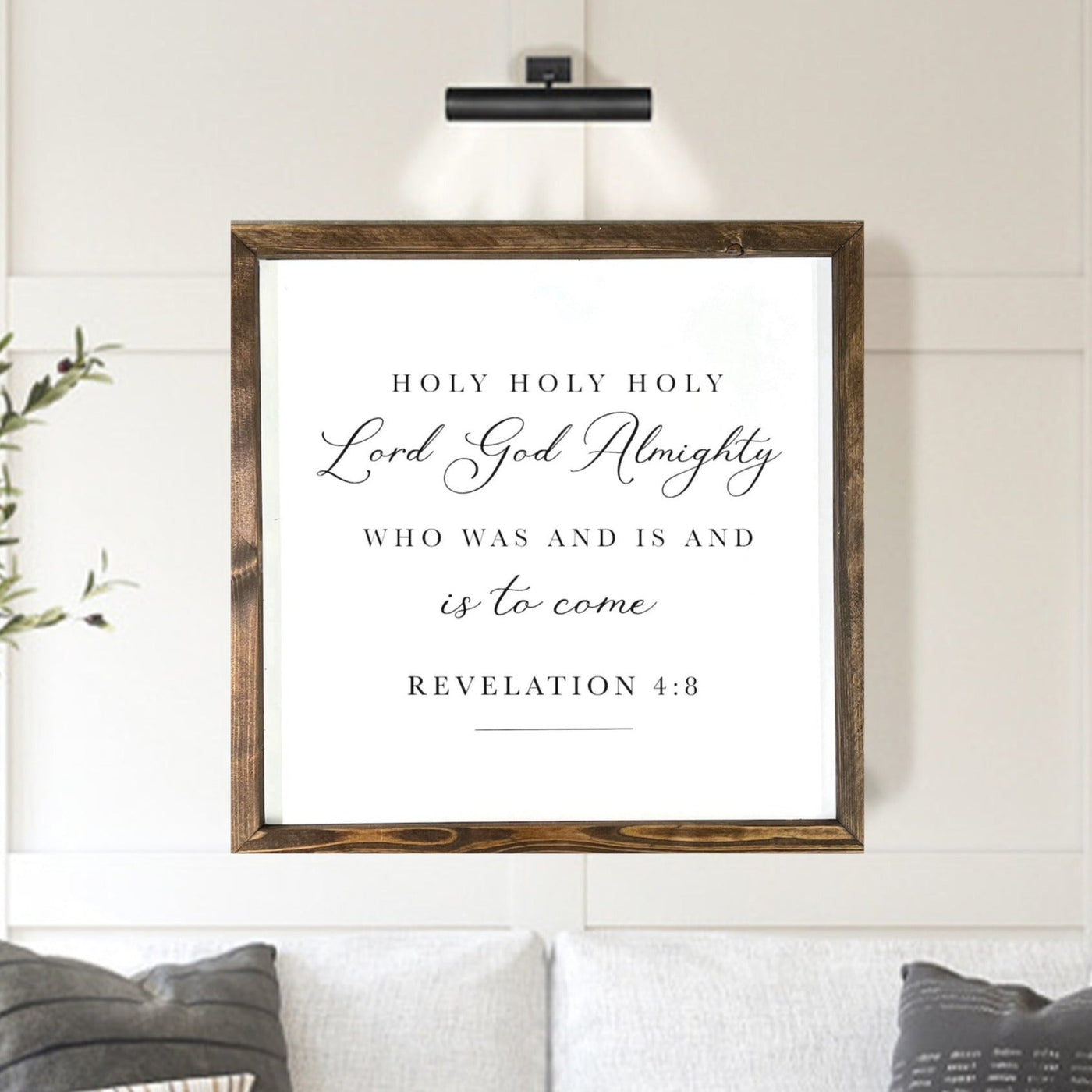 Holy Holy Holy Lord God Almighty Revelation 4:8 Bible Verse Sign - Mulberry Market Designs