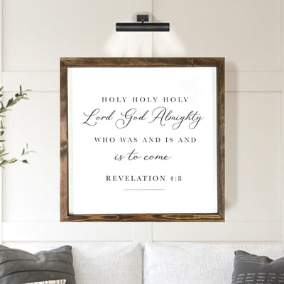 Holy Holy Holy Lord God Almighty Revelation 4:8 Bible Verse Sign - Mulberry Market Designs