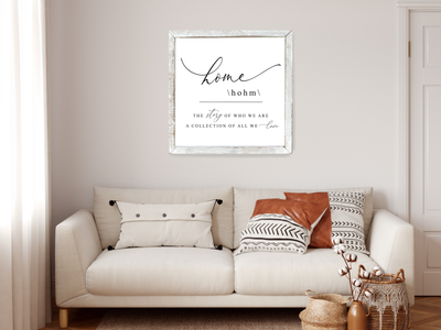 Home Definition Wood Framed Sign - Mulberry Market Designs