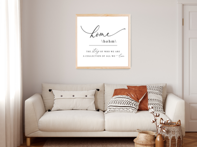 Home Definition Wood Framed Sign - Mulberry Market Designs