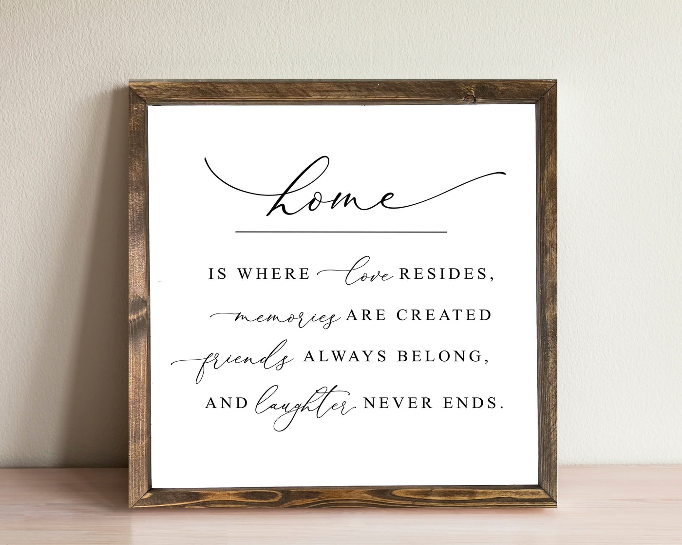Farmhouse Home Is Where Love Resides Wood Wall Art - Mulberry Market Designs