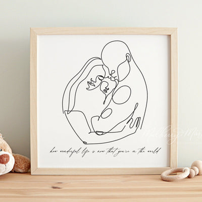 How Wonderful Life Is Now That You're In the World Nursery Wall Art - Mulberry Market Designs