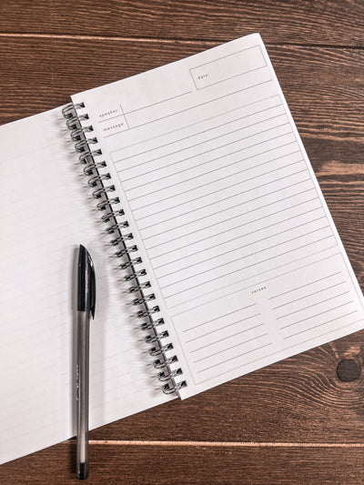 Terracotta Floral Church Notes Notebook - Mulberry Market Designs
