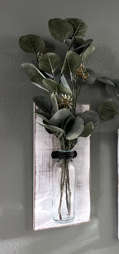 Set of 2 Rustic Wood Farmhouse Sconces