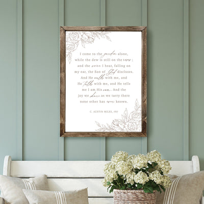 I Come To The Garden Wood Wall Art - Mulberry Market Designs