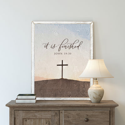 It Is Finished Christian Easter Wall Art