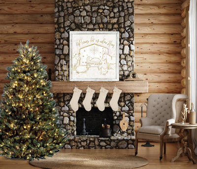 Nativity Christmas Painting Wood Framed Sign - Mulberry Market Designs
