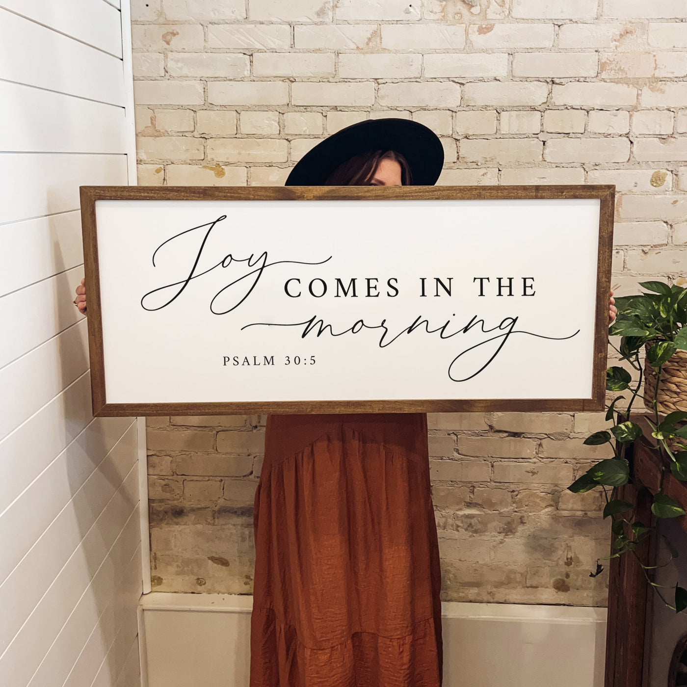 Joy Comes in The Morning Scripture Wall Art