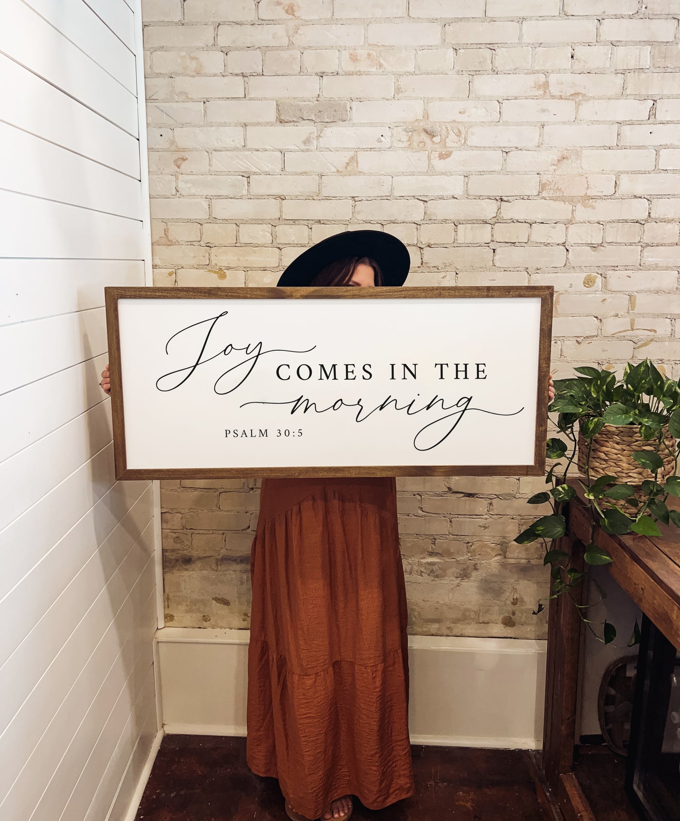 Joy Comes in The Morning Scripture Wall Art