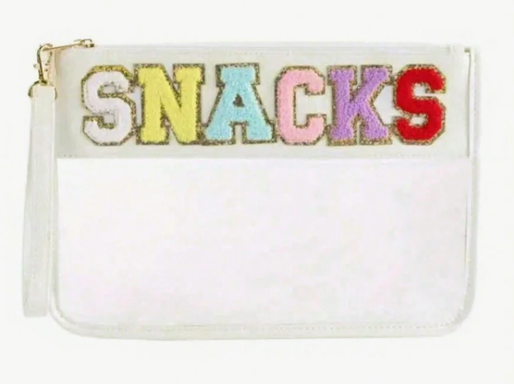 Letter Print Snacks Travel Bag - Mulberry Market Designs