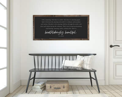Life Is Amazing Wood Framed Sign - Mulberry Market Designs