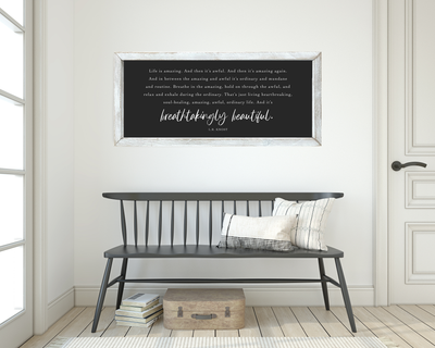 Life Is Amazing Wood Framed Sign - Mulberry Market Designs