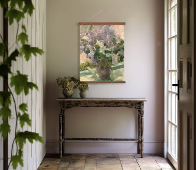 Lilacs In A Window Vintage Canvas Art - Mulberry Market Designs