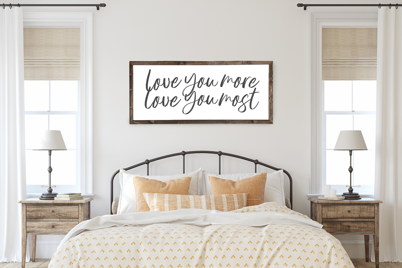 Love You More Love You Most Wood Wall Art - Mulberry Market Designs