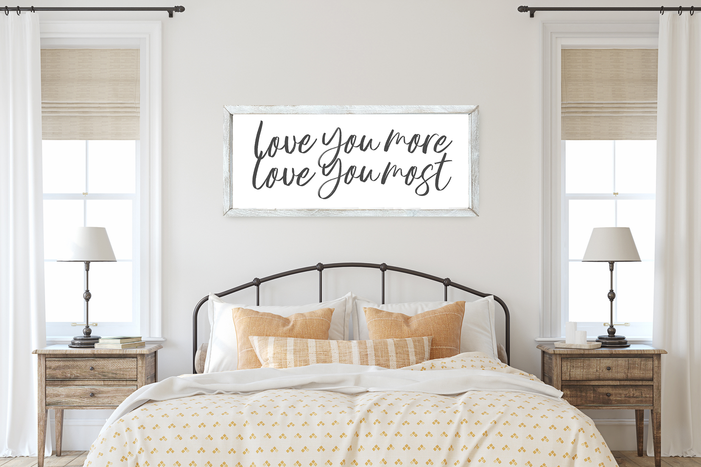 Love You More Love You Most Wood Wall Art - Mulberry Market Designs