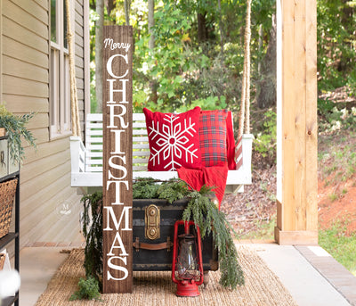 Merry Christmas Leaning Porch Sign - Mulberry Market Designs