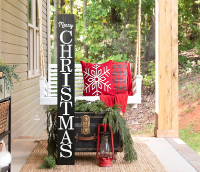 Merry Christmas Leaning Porch Sign - Mulberry Market Designs