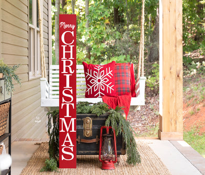 Merry Christmas Leaning Porch Sign - Mulberry Market Designs