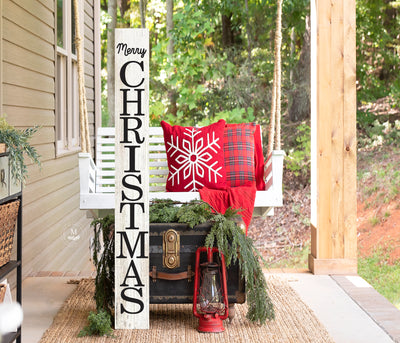 Merry Christmas Leaning Porch Sign - Mulberry Market Designs