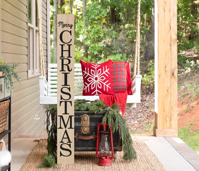 Merry Christmas Leaning Porch Sign - Mulberry Market Designs