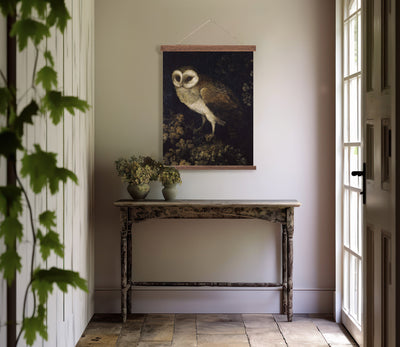 Moody Owl Hanging Canvas - Mulberry Market Designs