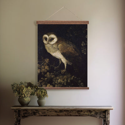 Moody Owl Hanging Canvas - Mulberry Market Designs