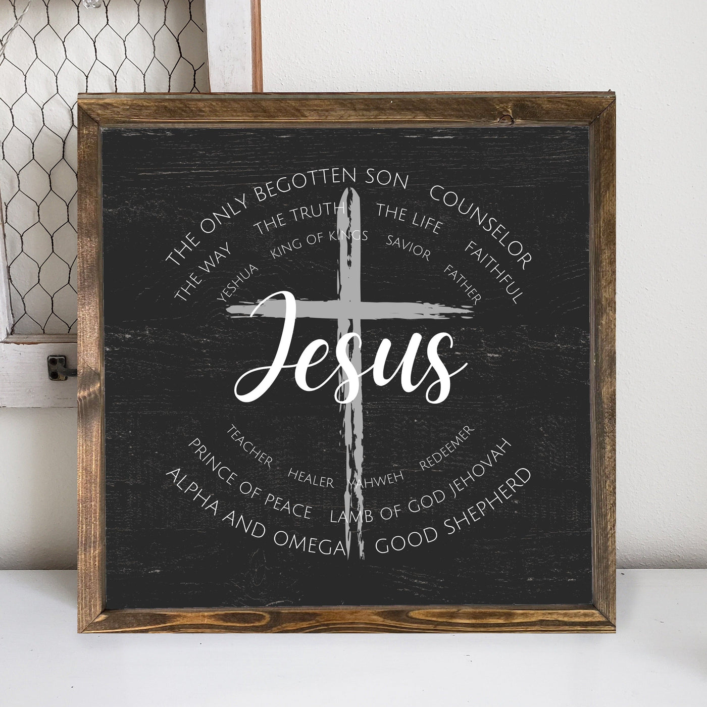 Names of Jesus Christian Wall Art - Mulberry Market Designs