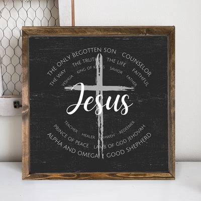 Names of Jesus Christian Wall Art - Mulberry Market Designs
