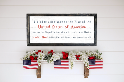 I Pledge Allegiance Wood Framed Sign - Mulberry Market Designs