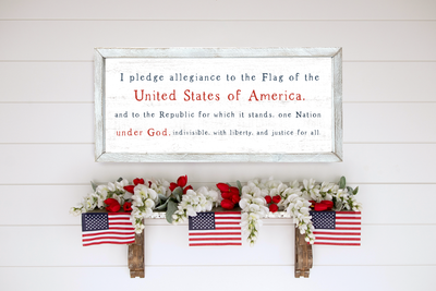 I Pledge Allegiance Wood Framed Sign - Mulberry Market Designs