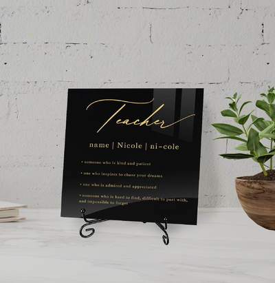 Acrylic Teacher Appreciation Gift Sign