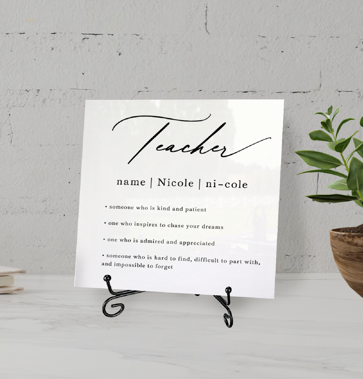 Acrylic Teacher Appreciation Gift Sign