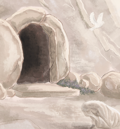 He is Risen Empty Tomb Christian Easter Wall Art Painting