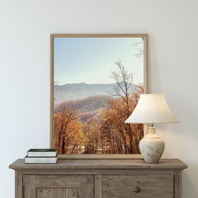 Smokey Mountains Fall Scene Framed Art Print - Mulberry Market Designs